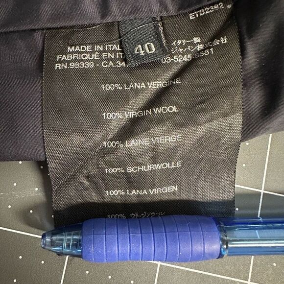 Prada Gray Virgin Wool Pencil Skirt Adjustable Waist Tabs Size 40 Italy Made - Picture 7 of 8